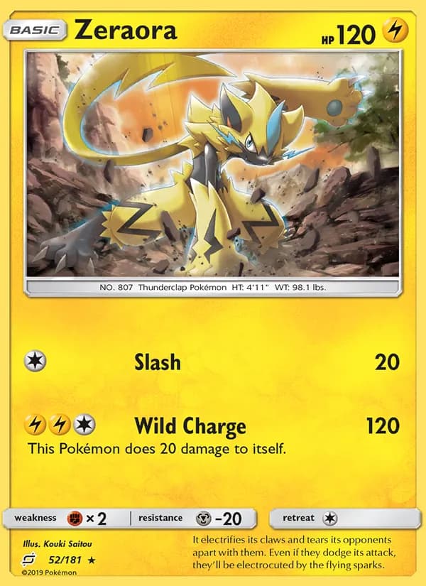 Zeraora card in English