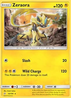 Zeraora card in English
