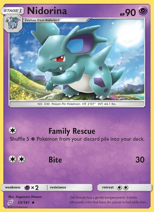 Nidorina card in English