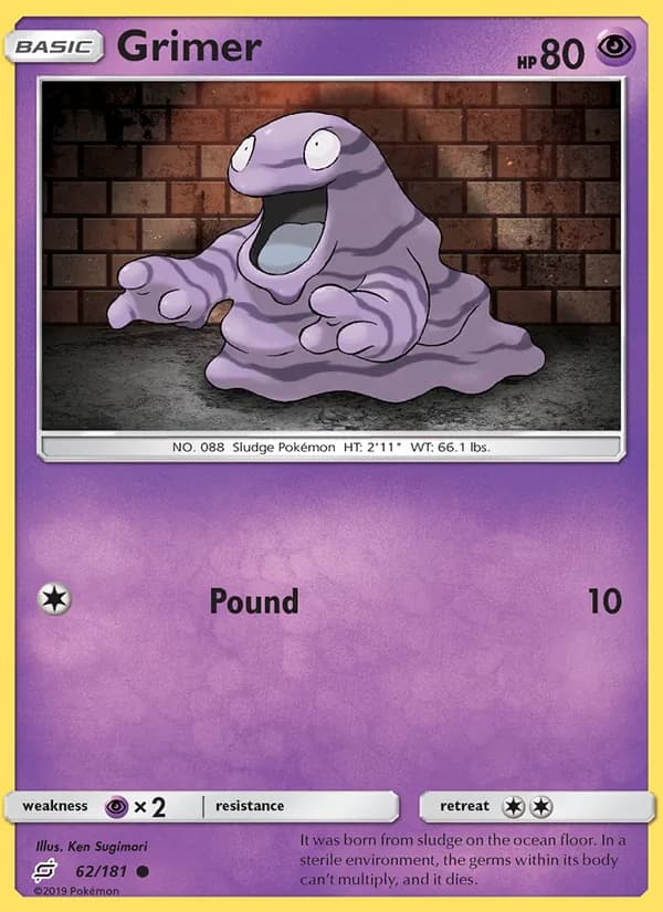 Grimer card in English