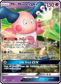 Mr. Mime GX card in English