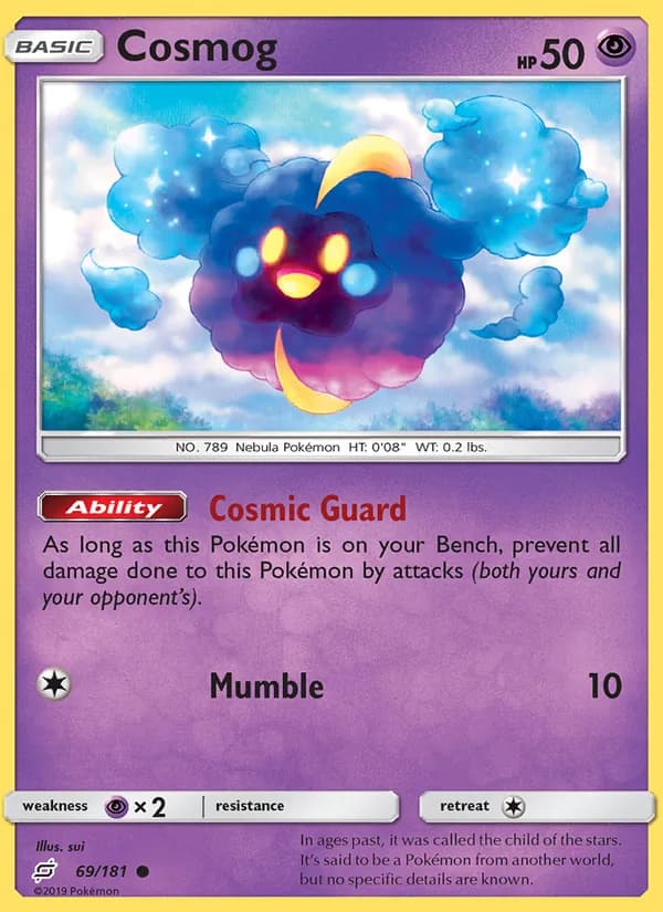 Cosmog card in English