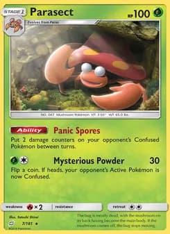 Parasect card in English