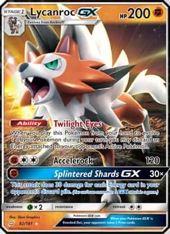 Lycanroc GX card in English