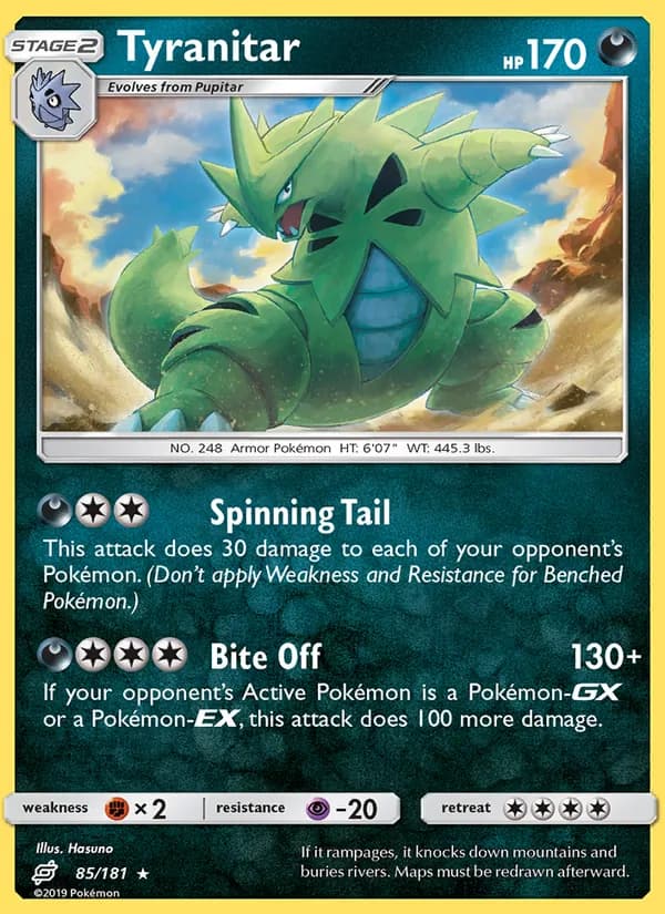 Tyranitar card in English