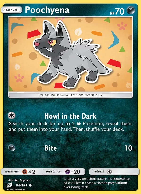 Poochyena card in English