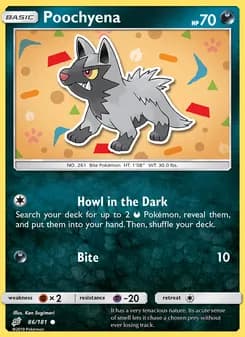 Poochyena card in English