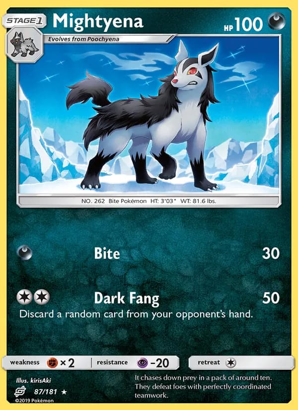 Mightyena card in English