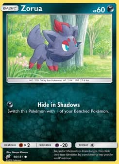 Zorua card in English