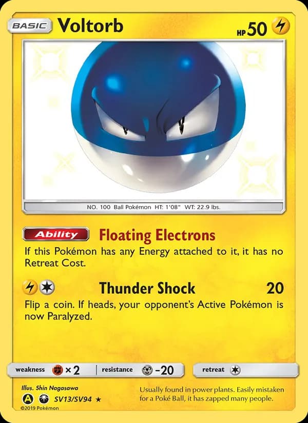 Voltorb card in English