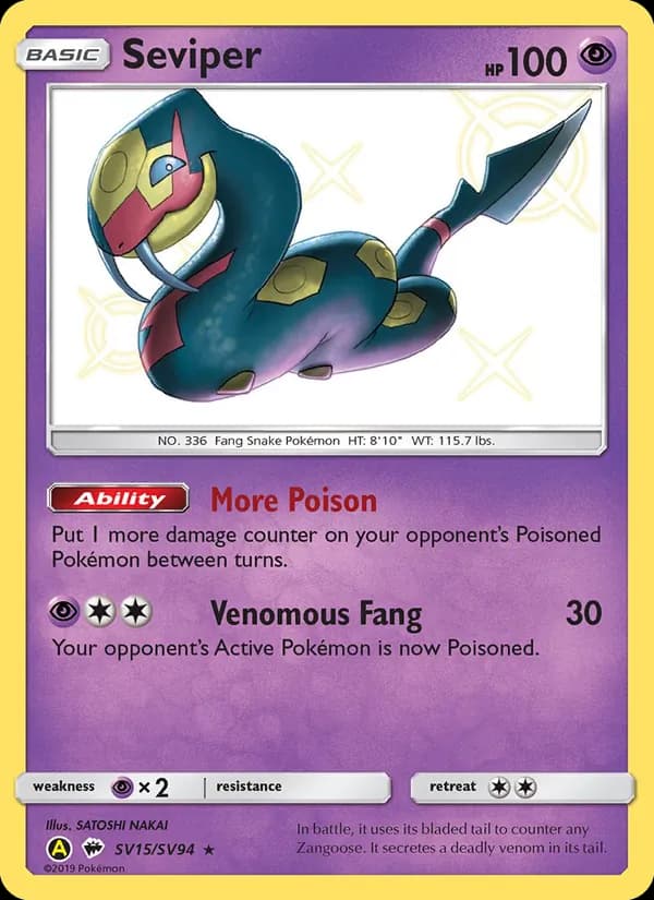 Seviper card in English
