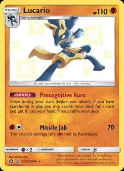 Lucario card in English