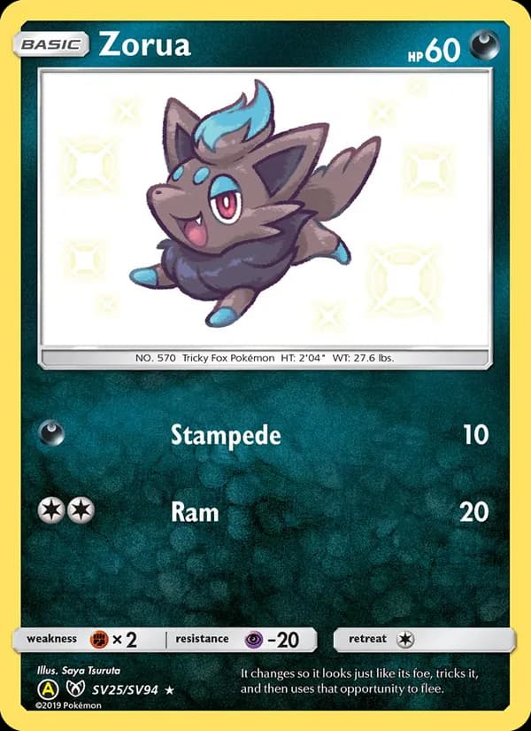 Zorua card in English