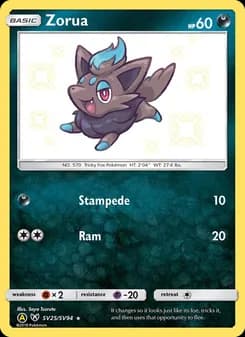 Zorua card in English