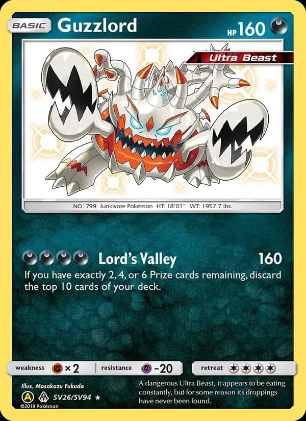 Guzzlord card in English