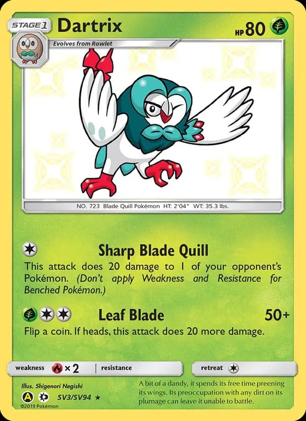 Dartrix card in English