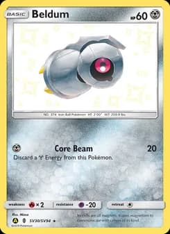 Beldum card in English