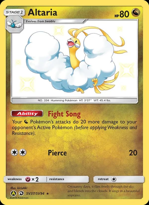 Altaria card in English