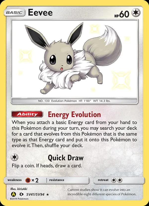 Eevee card in English