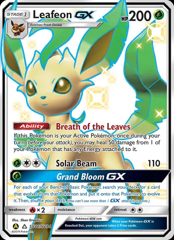 Leafeon-GX card in English