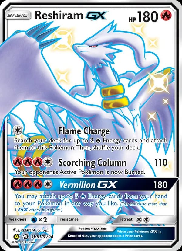 Reshiram-GX card in English
