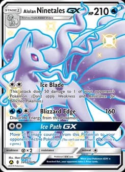 Alolan Ninetales-GX card in English