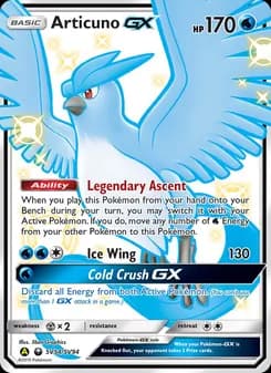 Articuno-GX card in English