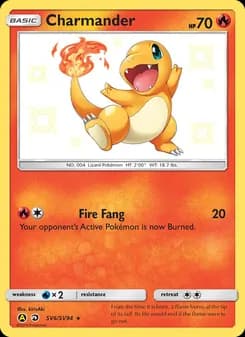 Charmander card in English