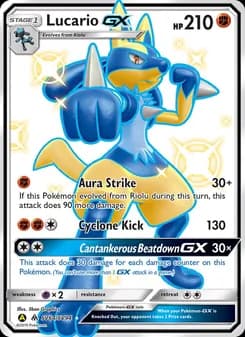 Lucario-GX card in English
