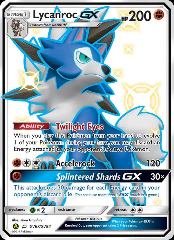Lycanroc-GX card in English