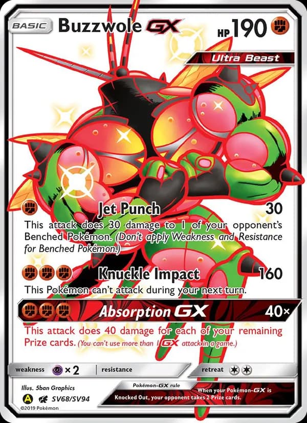 Buzzwole-GX card in English