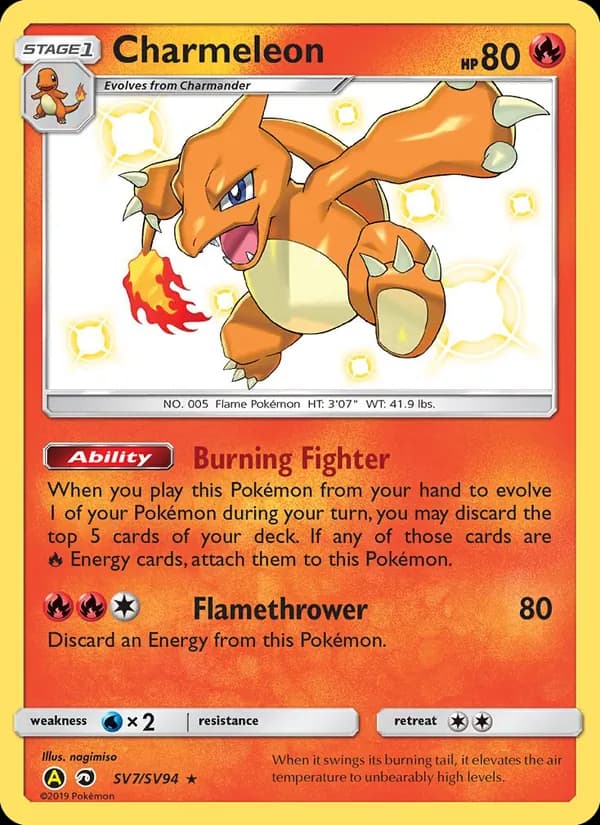 Charmeleon card in English