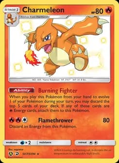 Charmeleon card in English