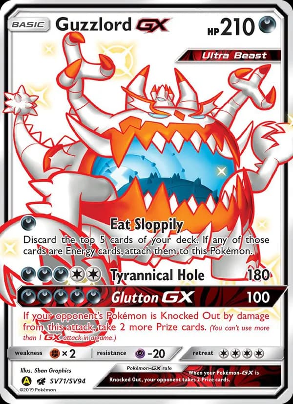 Guzzlord-GX card in English
