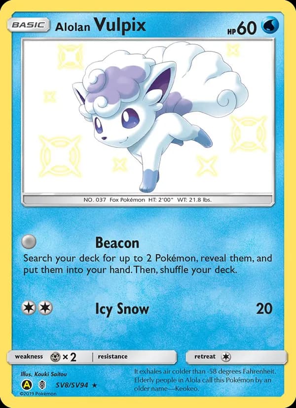 Alolan Vulpix card in English
