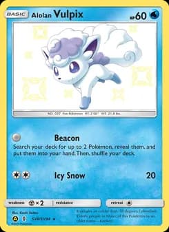 Alolan Vulpix card in English