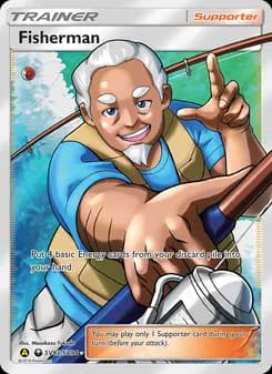 Fisherman card in English