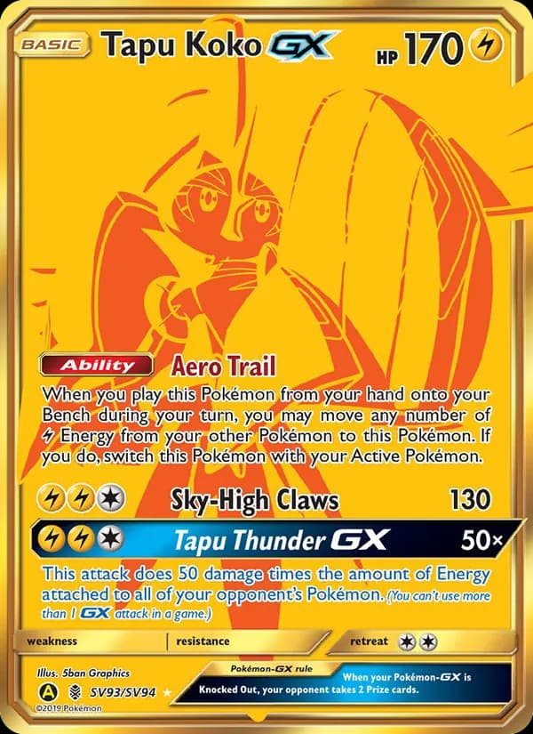 Tapu Koko-GX card in English
