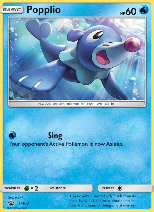 Popplio card in English