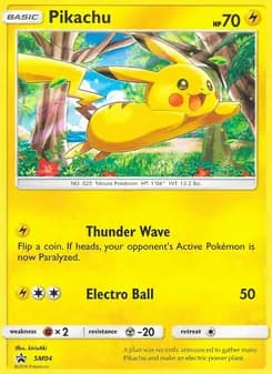 Pikachu card in English