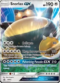 Snorlax GX card in English