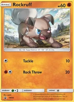 Rockruff card in English
