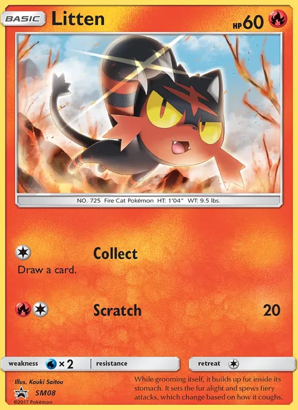 Litten card in English