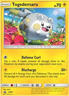 Togedemaru card in English