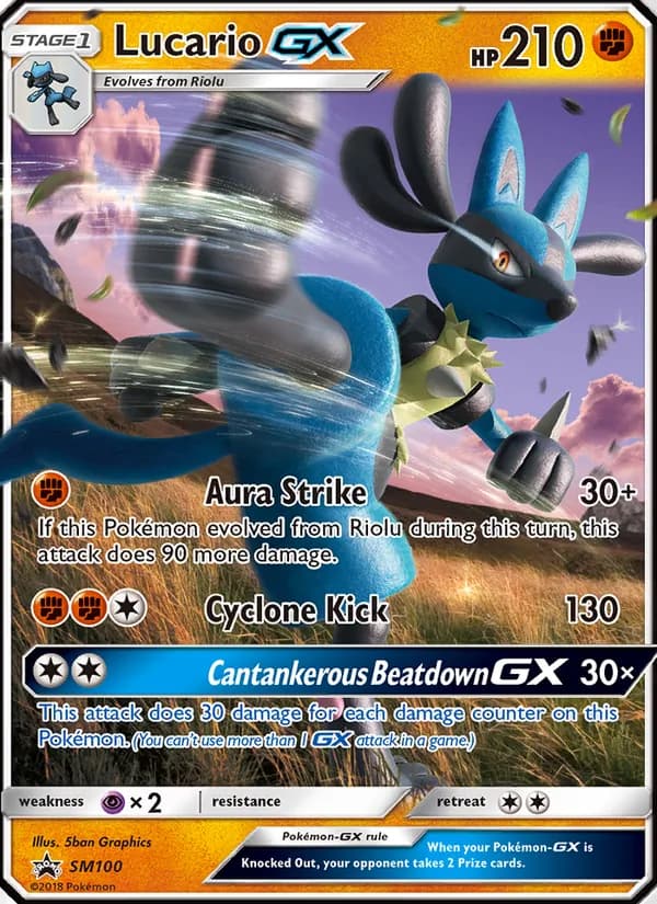 Lucario GX card in English