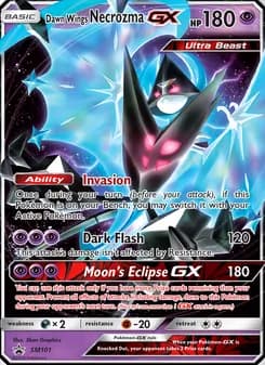 Dawn Wings Necrozma GX card in English