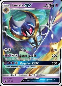 Lunala GX card in English