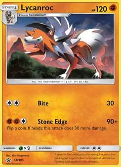Lycanroc card in English