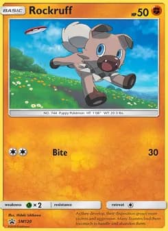 Rockruff card in English