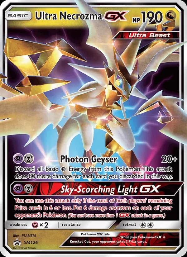 Ultra Necrozma GX card in English